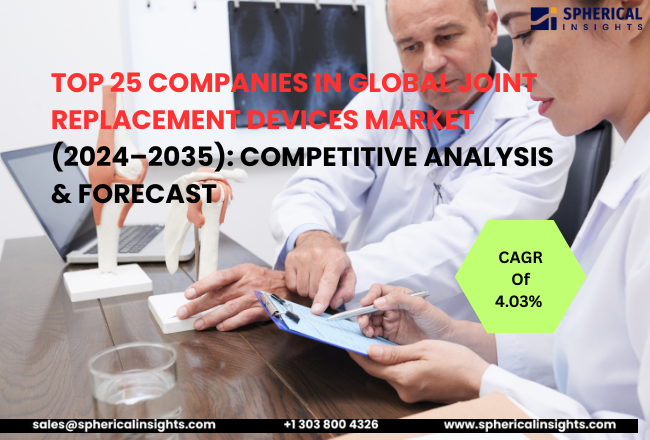 Top 25 Companies in Global Joint Replacement Devices Market (2024–2035): Competitive Analysis & Forecast 