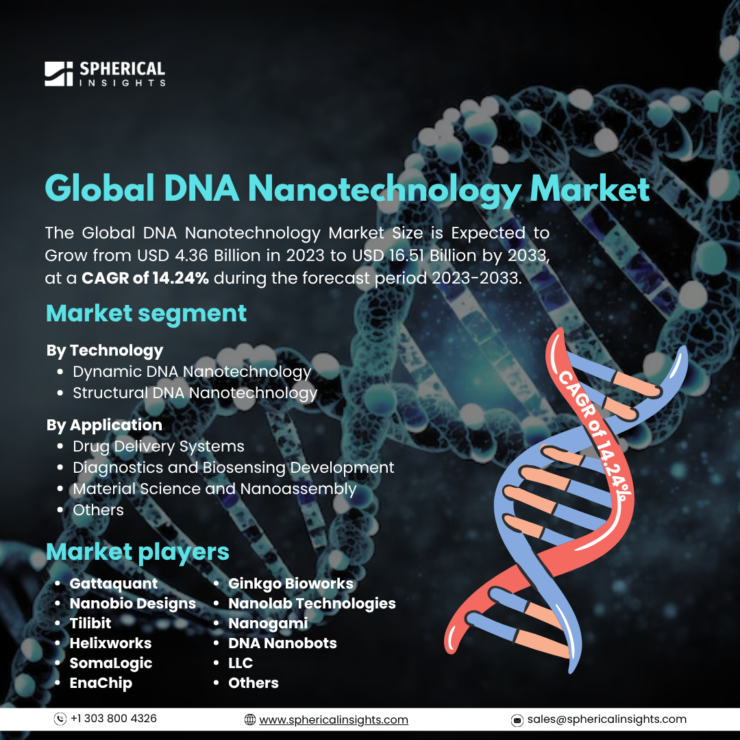 Global DNA Nanotechnology Market Size To Exceed USD 16.51 Billion by 2033: Market Study Report