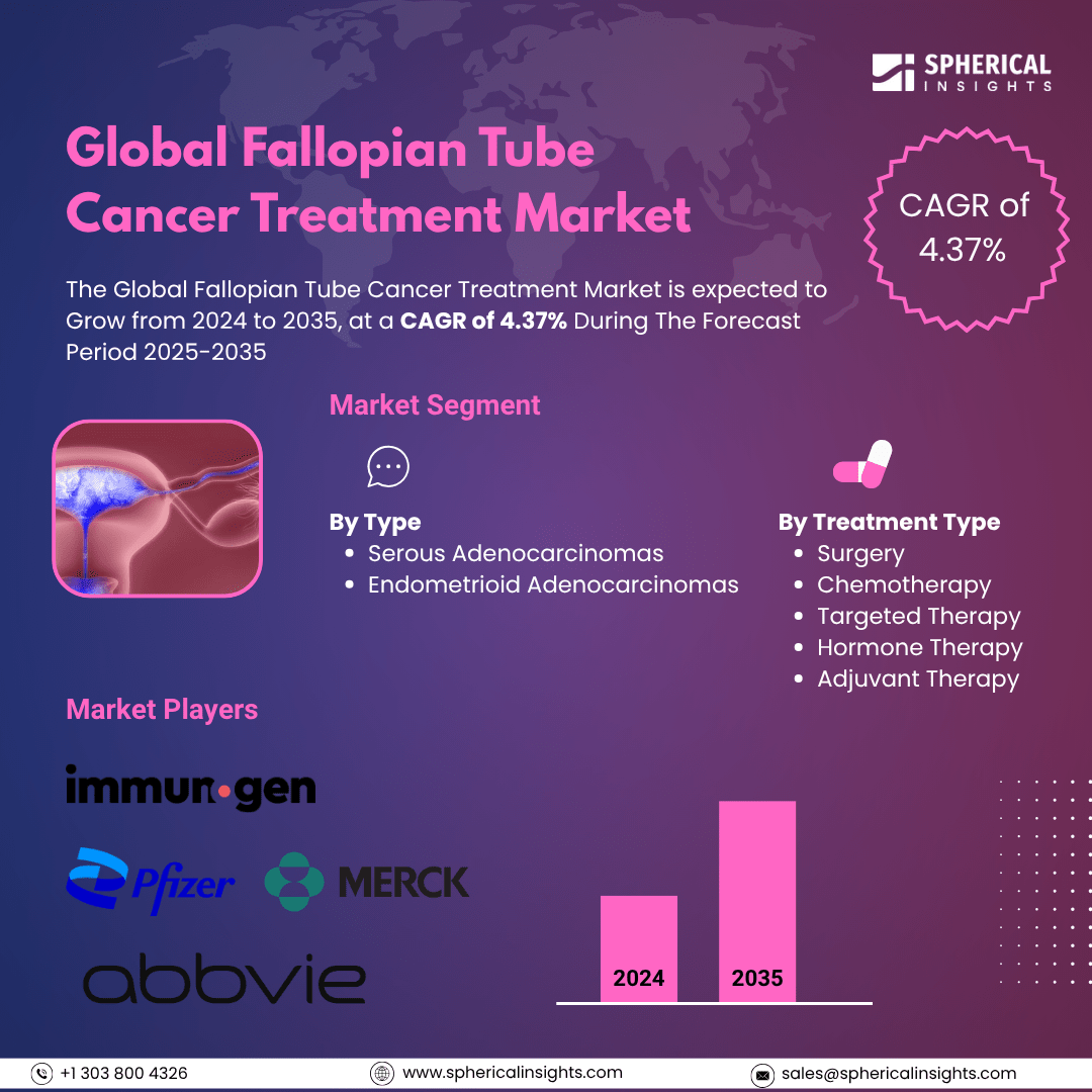 Global Fallopian Tube Cancer Treatment Market Size To Grow from 2024 To 2035 | CAGR of 4.37% : Forecast Analysis Report