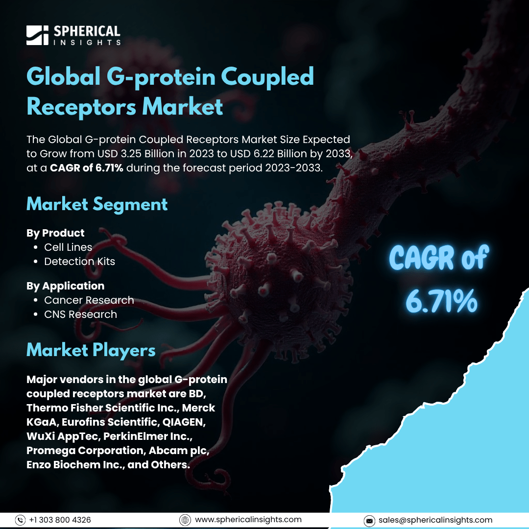Global G-protein Coupled Receptors Market Size to Exceed USD 6.22 Billion by 2033: Forecast Analysis Report